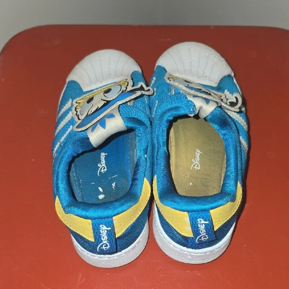 Adidas Kids Sneakers Blue White Donald Duck Design - Picture 3 of 8